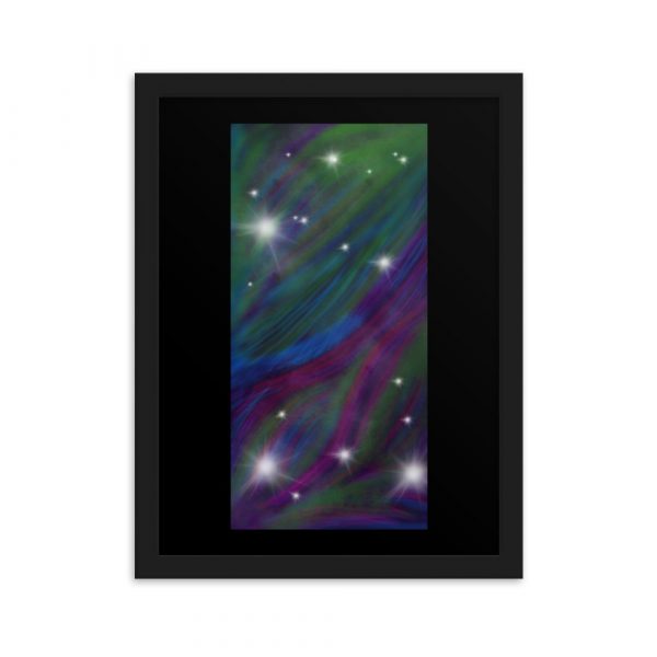 Space mineral particles, Framed matte paper poster