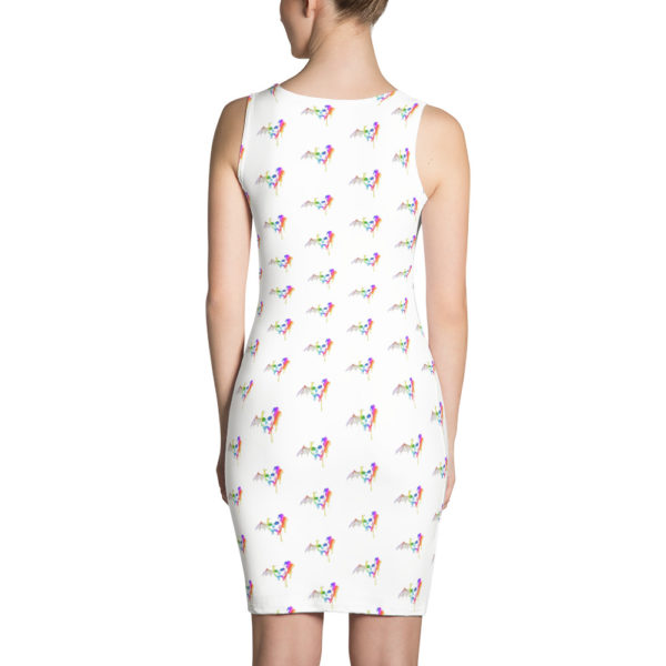 Skull Technicolor Paint Splatter, Sublimation Cut and Sew Dress. - Image 2