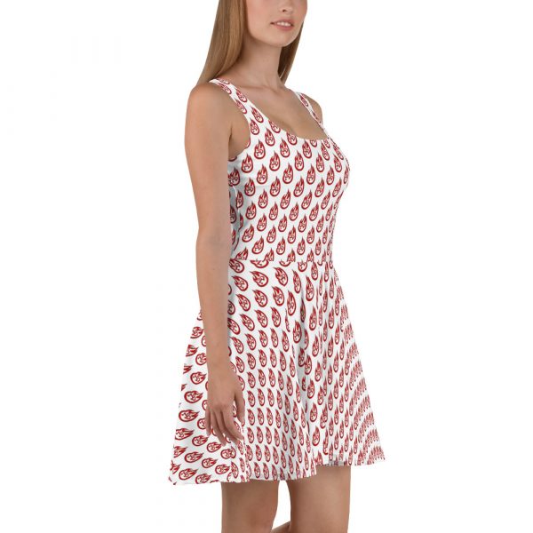 Flaming Devil Music Note, Skater Dress - Image 4