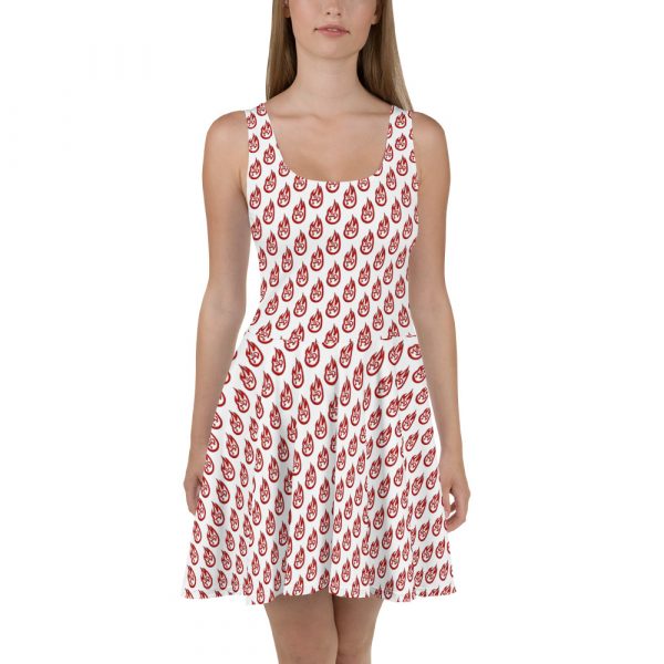 Flaming Devil Music Note, Skater Dress