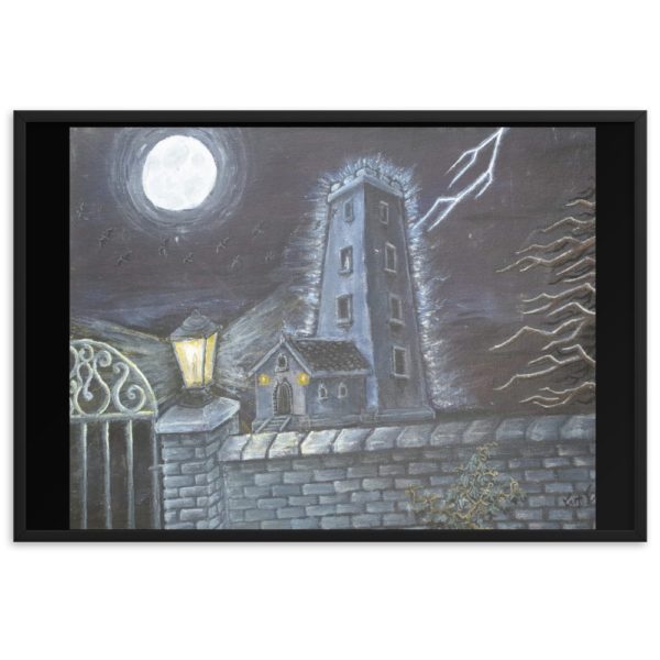And the place lit up as Lightning Strikes, Framed matte paper poster - Image 2
