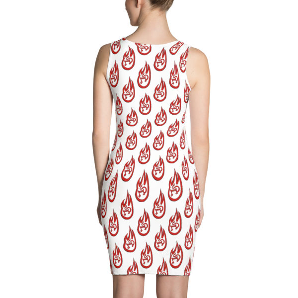 Flaming Devil Music Note, Sublimation Cut And Sew Dress - Image 2