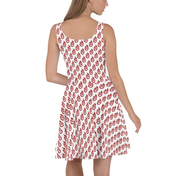 Flaming Devil Music Note, Skater Dress - Image 2