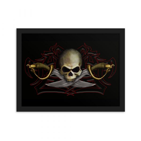Pirate Flag, Framed matte paper poster