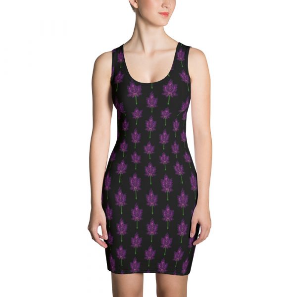 Purple Leaf, Sublimation Cut & Sew Dress