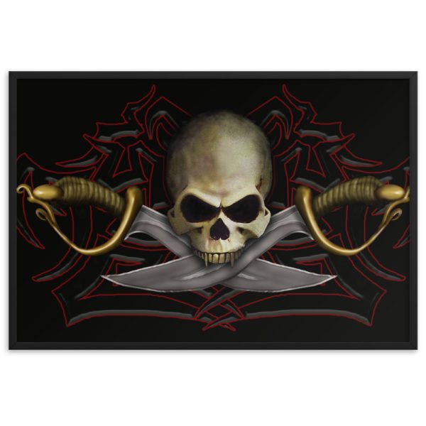 Pirate Flag, Framed matte paper poster - Image 2