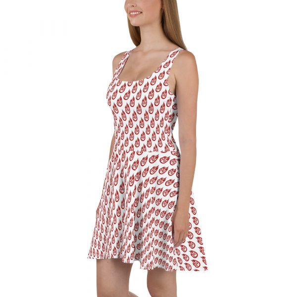 Flaming Devil Music Note, Skater Dress - Image 3