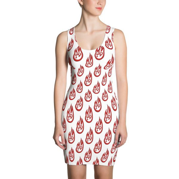 Flaming Devil Music Note, Sublimation Cut And Sew Dress