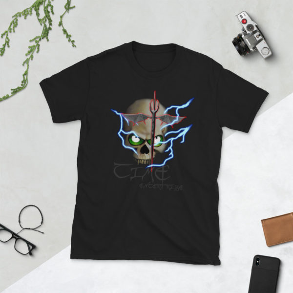 Lightning Skull, Softstyle Short-Sleeve T-Shirt - Image 2