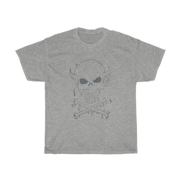 Dripping Skull, Heavy Cotton Tee - Image 3