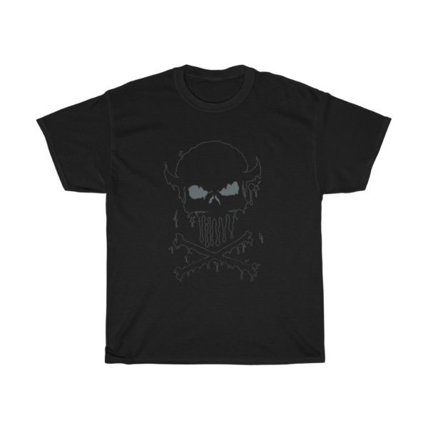 Dripping Skull, Heavy Cotton Tee - Image 2