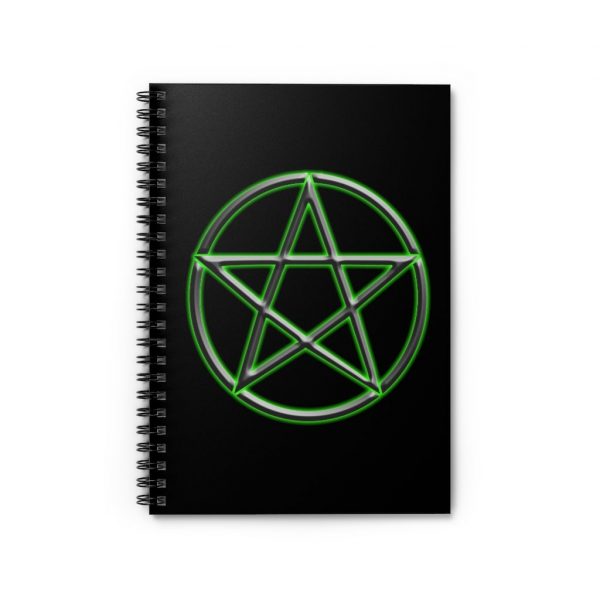 Pentagram Green, Spiral Notebook - Ruled Line - Image 2