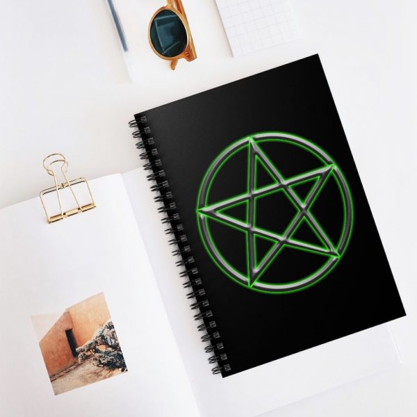 Pentagram Green, Spiral Notebook - Ruled Line - Image 5