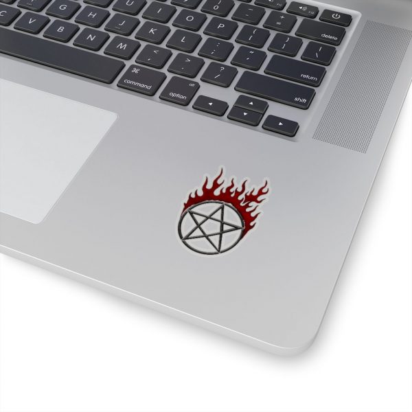 Flaming Pentagram, Kiss-Cut Stickers - Image 2