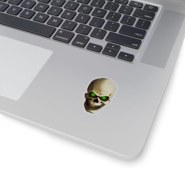 Skull Green Eyes, Kiss-Cut Stickers - Image 2