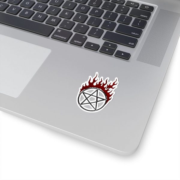 Flaming Pentagram, Kiss-Cut Stickers - Image 4