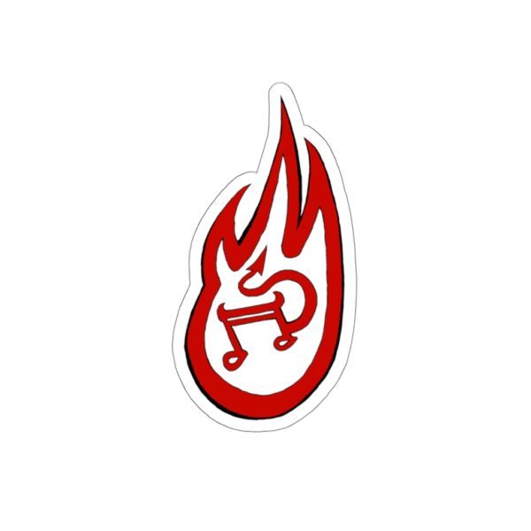 Flaming Devil Music Note, Kiss-Cut Stickers - Image 3