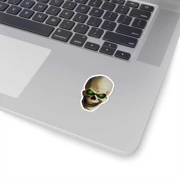 Skull Green Eyes, Kiss-Cut Stickers - Image 4
