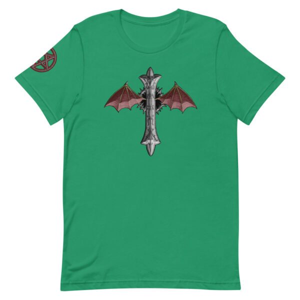 Bat Winged Crucifix, Short-Sleeve T-Shirt - Image 16