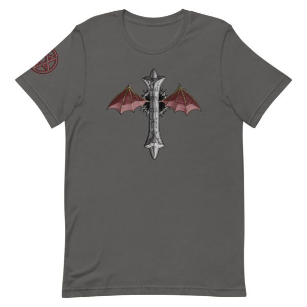 Bat Winged Crucifix, Short-Sleeve T-Shirt - Image 12