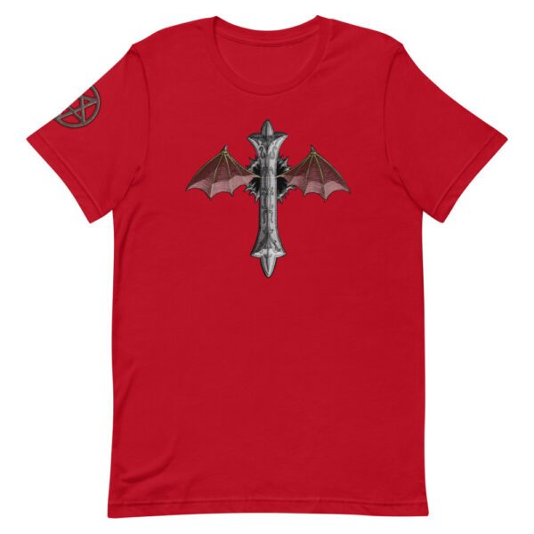 Bat Winged Crucifix, Short-Sleeve T-Shirt - Image 22