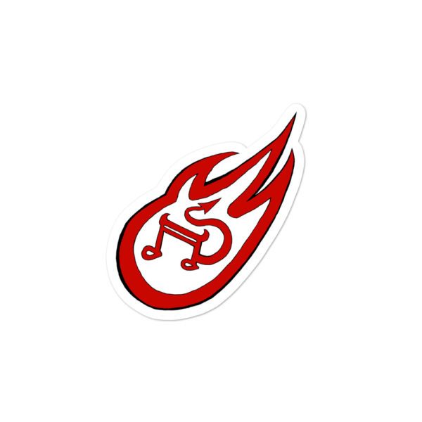 Flaming devil music note, Bubble-free stickers - Image 2