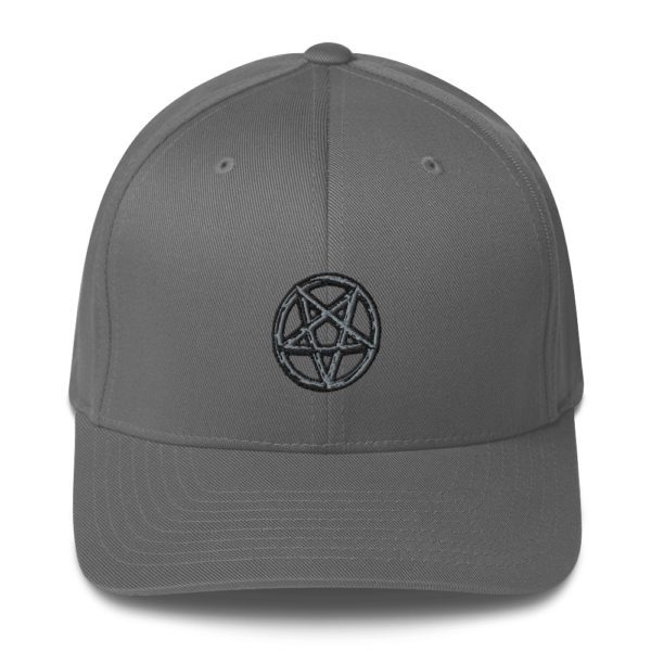 Satanic pentagram black, Structured Twill Cap - Image 5