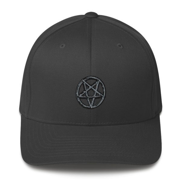 Satanic pentagram black, Structured Twill Cap