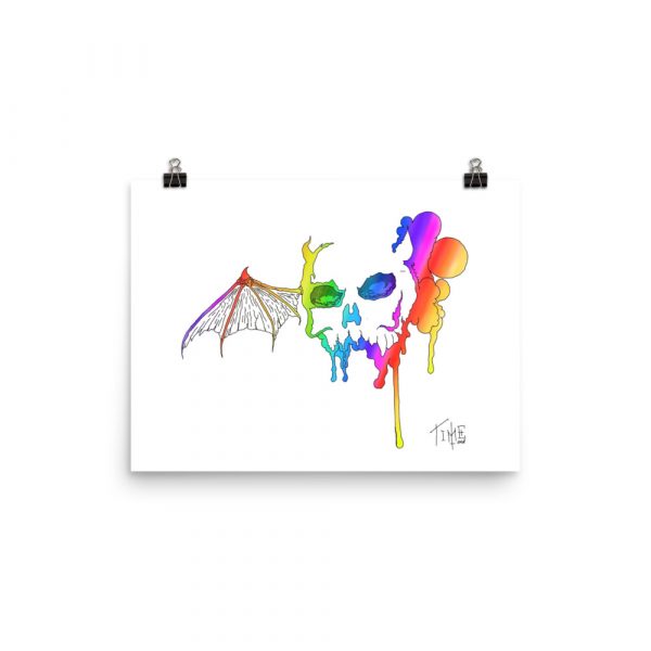 Techni Color Skull, Poster