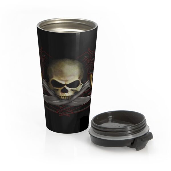 Cutlass And Skull, Stainless Steel Travel Mug - Image 5