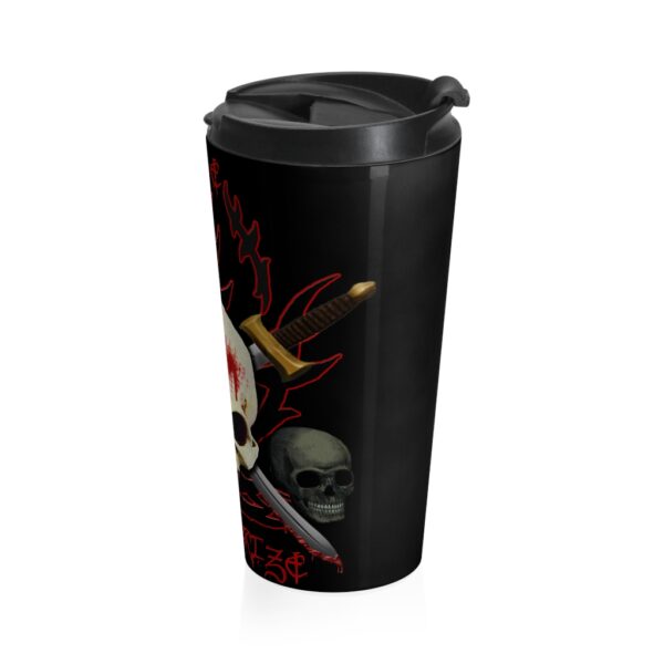 Swords and Skulls, Stainless Steel Travel Mug - Image 4