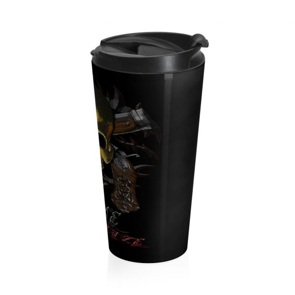 Blunderbuss and Skull, Stainless Steel Travel Mug - Image 4