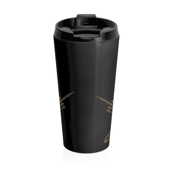 Skull and Crossed Arm, Stainless Steel Travel Mug - Image 2