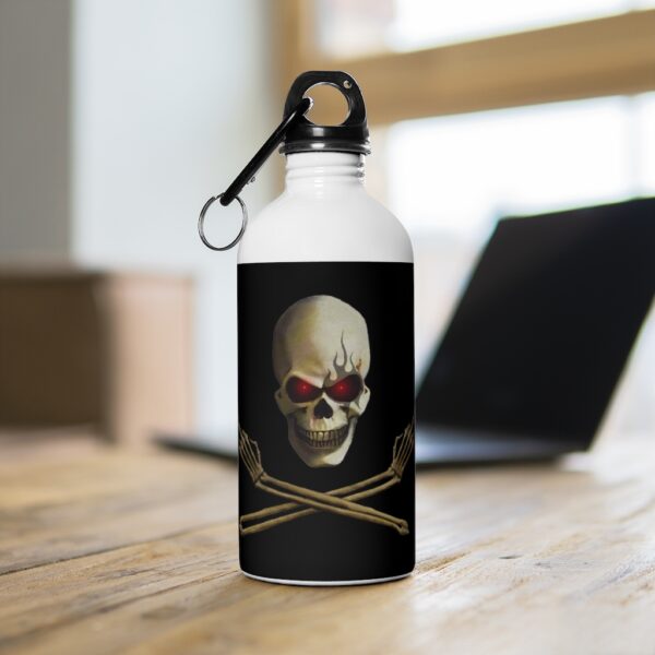 Skull and Crossed Arms, Stainless Steel Water Bottle - Image 6