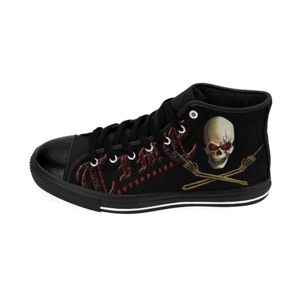 Skull and Crossed Arms, Men's High-top Sneakers - Image 3