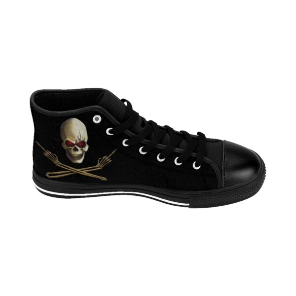 Skull and Crossed Arms, Men's High-top Sneakers - Image 4