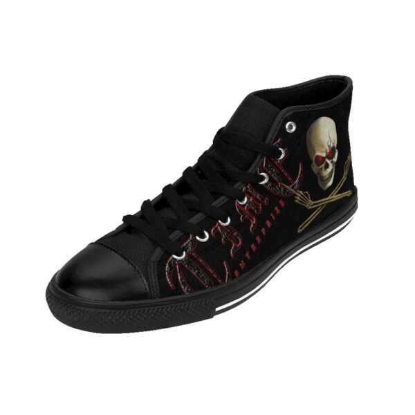 Skull and Crossed Arms, Men's High-top Sneakers - Image 5