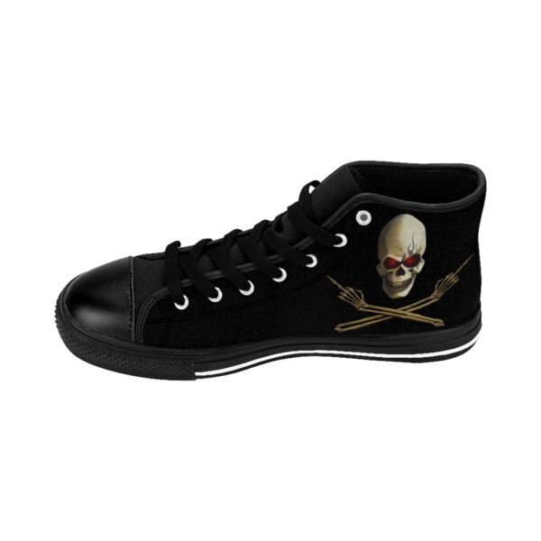 Skull and Crossed Arms, Men's High-top Sneakers - Image 7