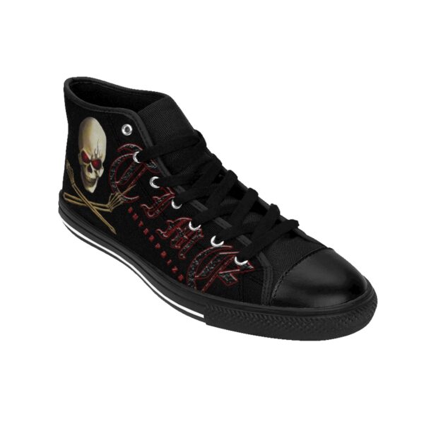 Skull and Crossed Arms, Men's High-top Sneakers - Image 8