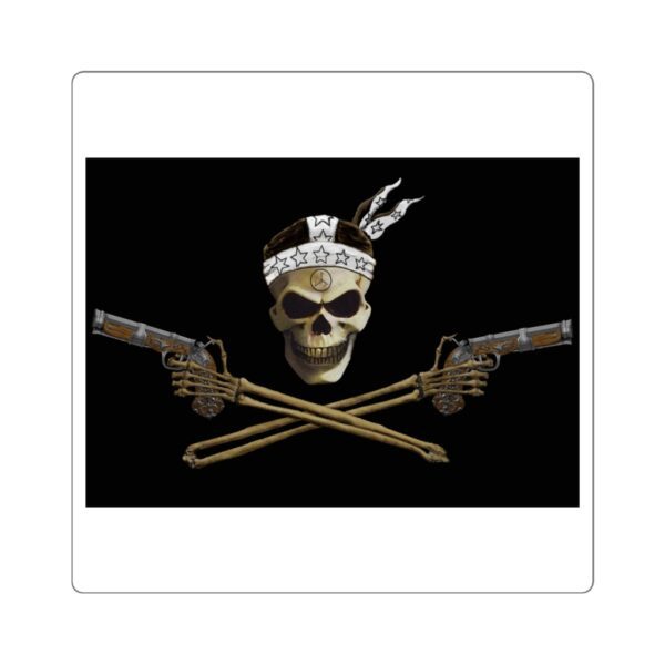 Cutlass and Skull, Square Stickers - Image 3