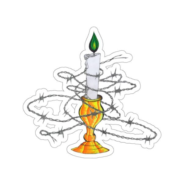 Candle Shrouded in Barbwire, Kiss-Cut Stickers - Image 5