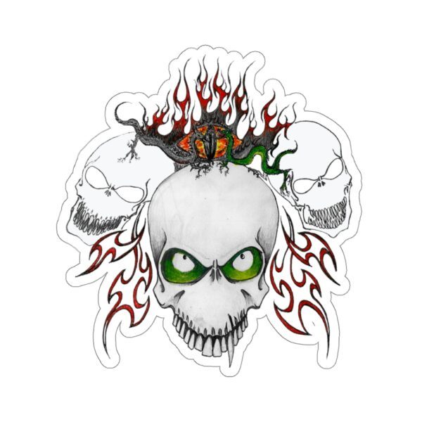 Three Skulls, Kiss-Cut Stickers - Image 5