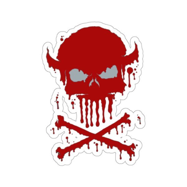 Dripping Skull Red, Kiss-Cut Stickers - Image 5