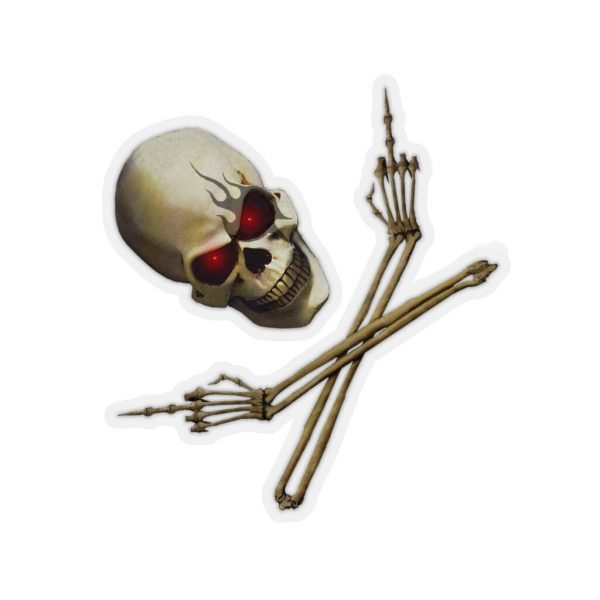 Skull and Crossed Arm, Kiss-Cut Stickers