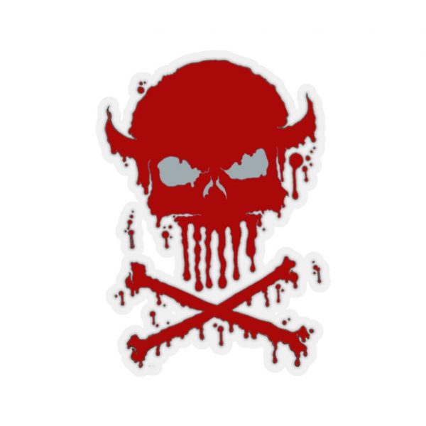Dripping Skull Red, Kiss-Cut Stickers