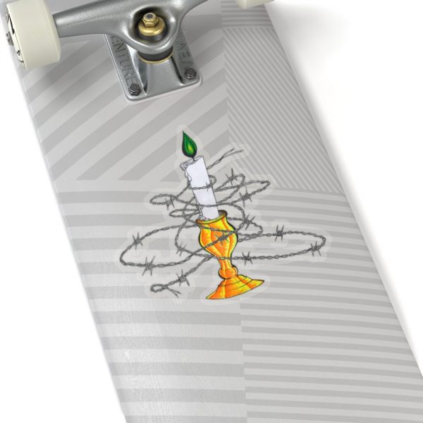 Candle Shrouded in Barbwire, Kiss-Cut Stickers - Image 2