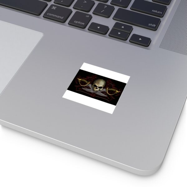 Cutlass and Skull, Square Sticker (EU) - Image 4