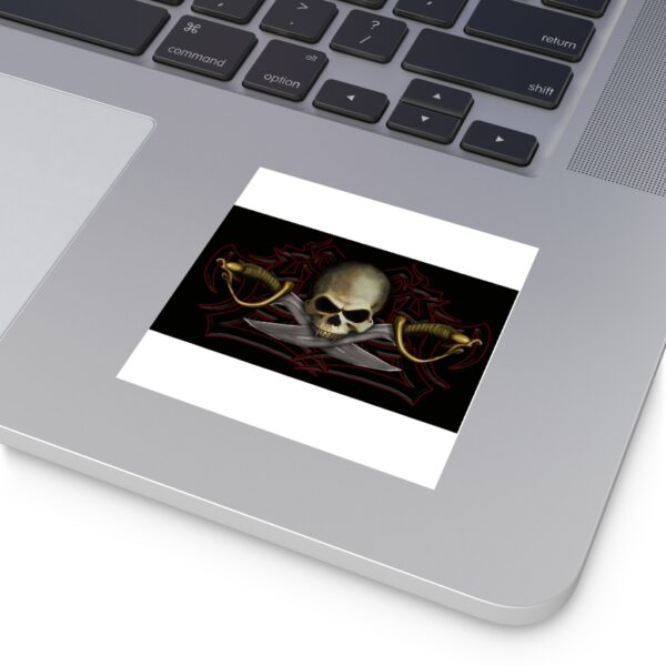 Cutlass and Skull, Square Sticker (EU) - Image 6