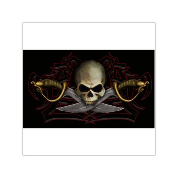 Cutlass and Skull, Square Sticker (EU) - Image 7