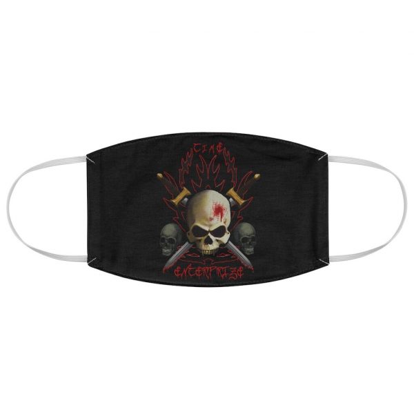 Swords and Skulls, Fabric Face Mask